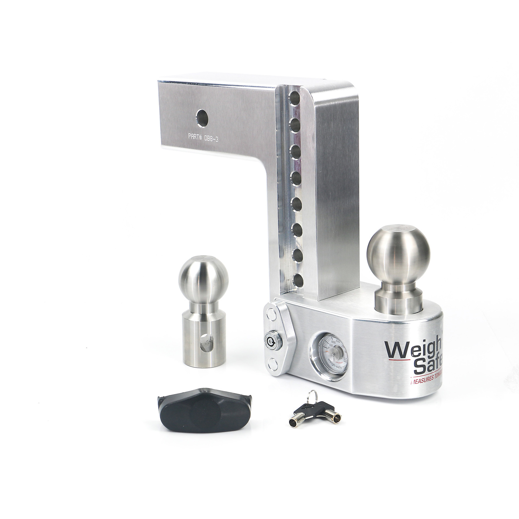 Weigh-Safe Drop Hitch Ball Mount - 8in. Drop, 3in. Shank, 21,000-Lb. Capacity, 2-5/16in. Ball Diameter, Class V, Model# WS8-3